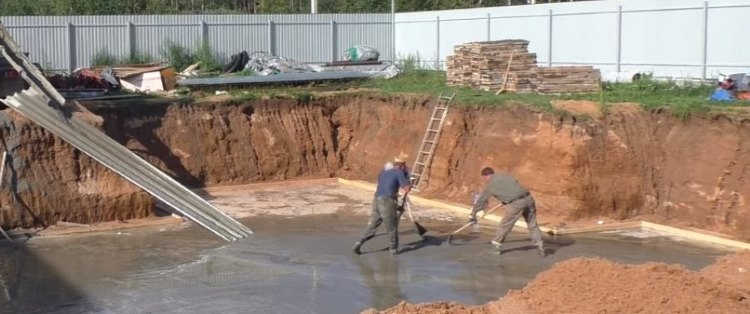 Заливка бетоном